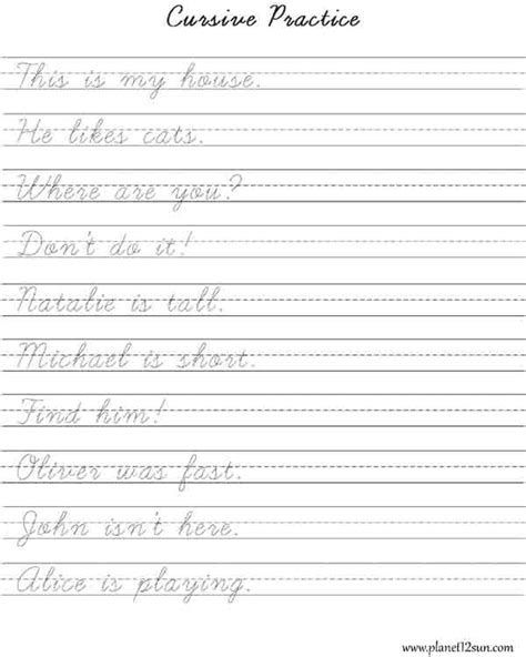 Handwriting Practice Sentences Pdf - Worksheets Joy