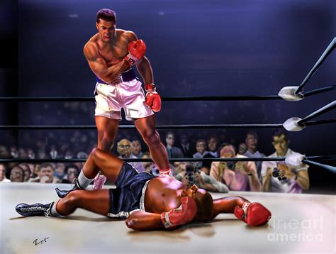 Cassius Clay VS Sonny Liston Painting by Reggie Duffie | Fine Art America