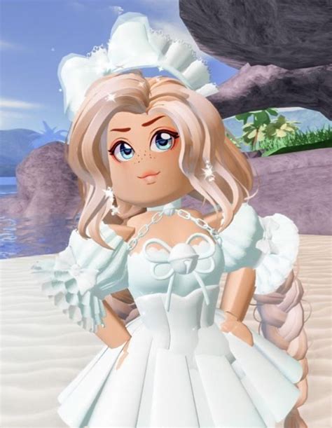 an animated image of a woman in a white dress