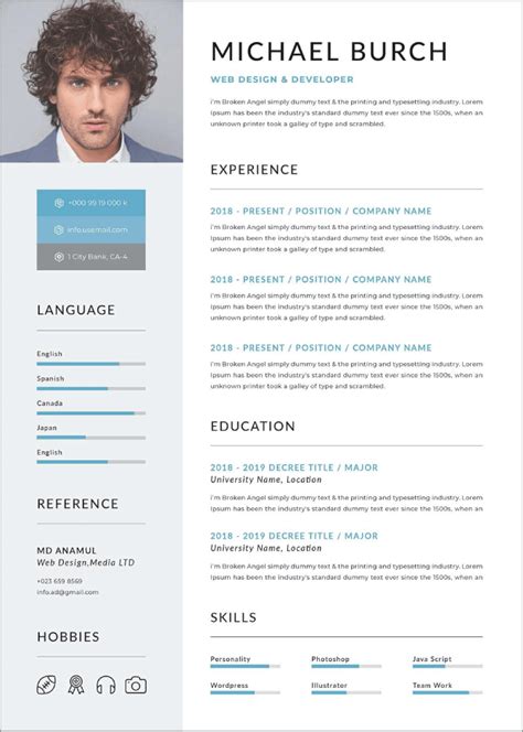 50+ Free Microsoft Word Resume Templates to Download | Free ...