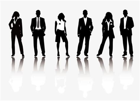 Business People Silhouettes, Business Man, Silhouette Figures, Inverted Image PNG Transparent ...