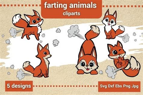 Farting Animals Cliparts