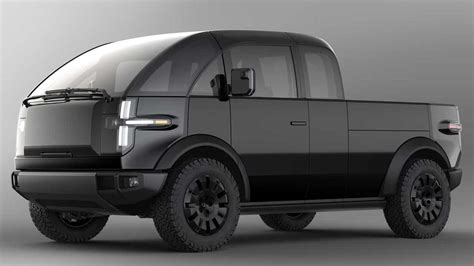 Canoo electric pickup revealed with pull-out bed and side storage