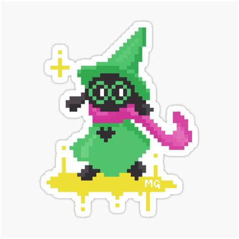 "Ralsei Pixel Sprite" Sticker for Sale by RainGardens | Redbubble