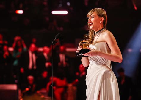 Taylor Swift makes Grammys history with 4th Album of the Year win