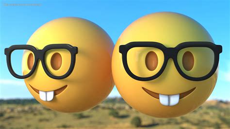 Nerd face emoji model - TurboSquid 1533409