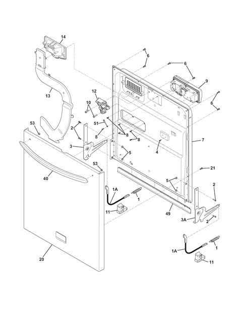 Frigidaire: Frigidaire Dishwasher Parts Diagram