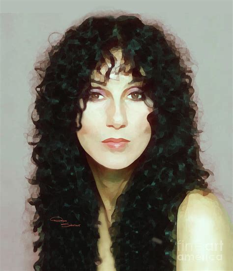 Cher 80's Painting by Donna Schellack - Fine Art America