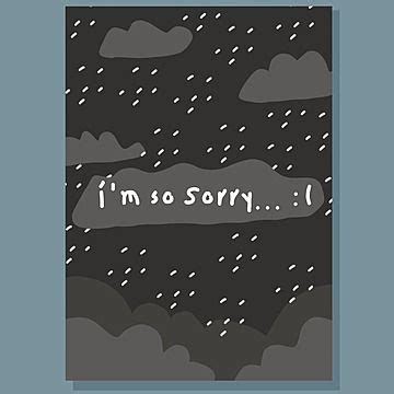 Apology Postcard Template Template Download on Pngtree | Postcard ...