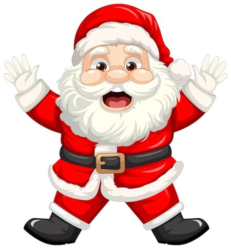 Free Vector | Cheerful Santa Claus Cartoon Character for Festive ...