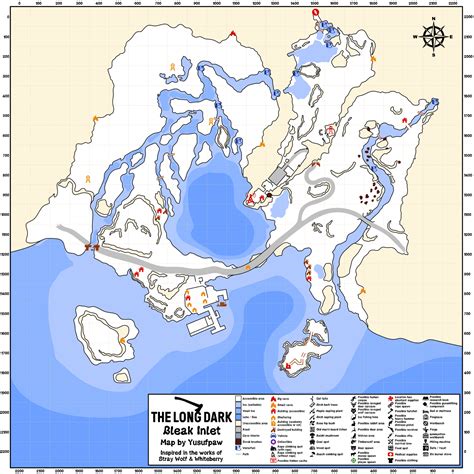 The Long Dark Bleak Inlet: Detailed Region Map