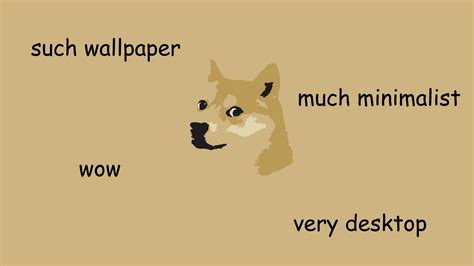 Doge Meme Inspired HD Minimalist Wallpaper