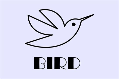 Logo Black and White - Bird Graphic by djanistudio · Creative Fabrica