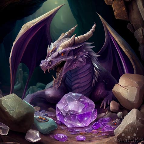 Amethyst Dragon by spiritmagickart on DeviantArt