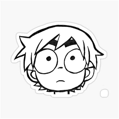 "Scott pilgrim face sticker" Sticker for Sale by rosstopher6294 | Redbubble