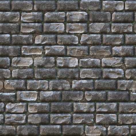 Seamless Stone Brick Wall stock illustration. Illustration of built ...