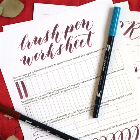 Free Brush Pen Calligraphy Worksheet – The Postman's Knock