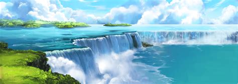 Anime Waterfall Wallpapers - Wallpaper Cave