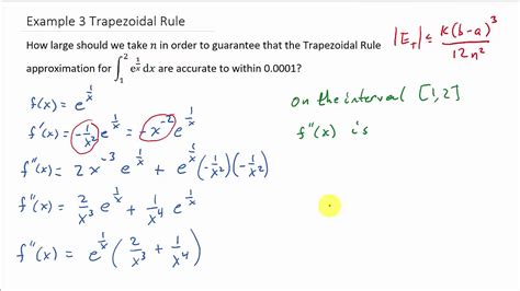 Trapezoidal Rule - Error Bound Example 3 - YouTube