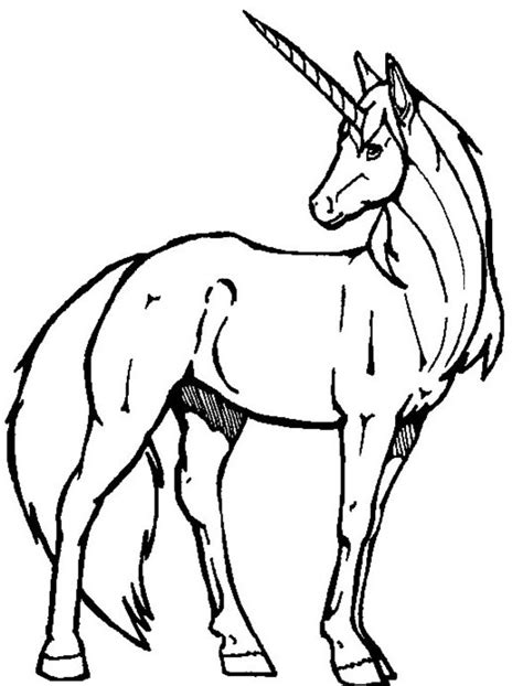 Plain outline unicorn creature tattoo design - Tattooimages.biz