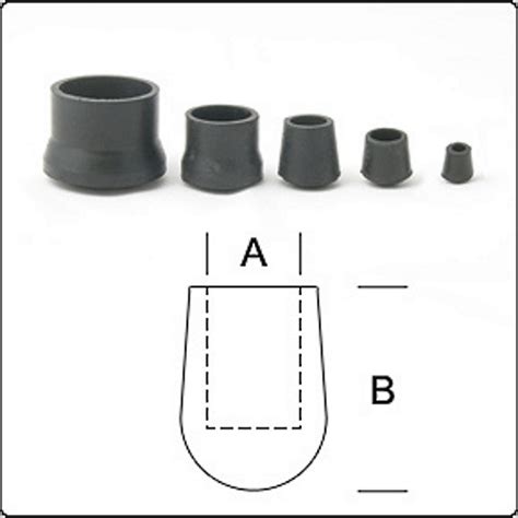 CHAIR TIP RUBBER BLACK HIGH DENSITY 22MM - $2.30 - ScottsFRP