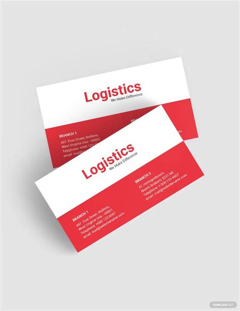 Logistics Services Business Card Template in Illustrator, PSD, Word, Publisher, Google Docs ...