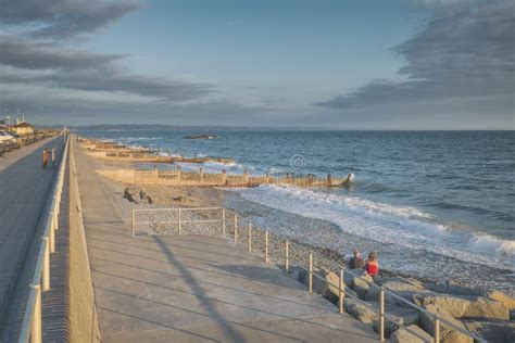 Tywyn Promenade in Sunset Light Stock Image - Image of gwynedd, nature ...