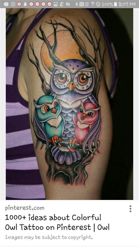 Pin by Kathy White on Inkspiration | Baby owl tattoos, Family tattoos, Family tattoo designs