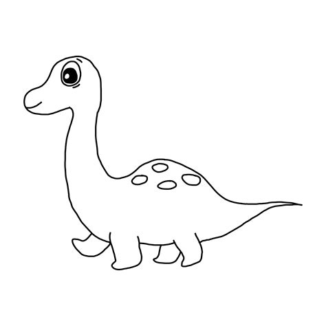 cute dinosaur coloring pages for kids learn to draw 8075236 Vector Art at Vecteezy