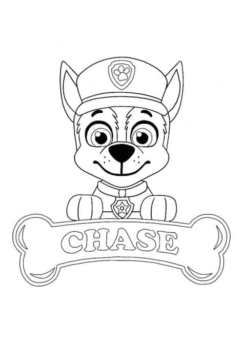 Paw Patrol Chase Coloring Pages - 4 Free Printable Coloring Sheets | 2021