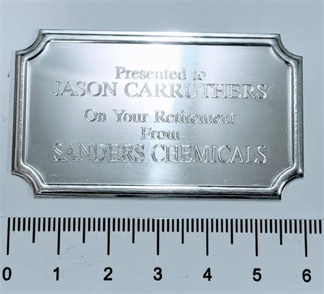 Silver Aluminium Engraving Plate 60mm X 35mm Engraved to - Etsy