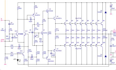 1000 Watt Amplifier Circuit