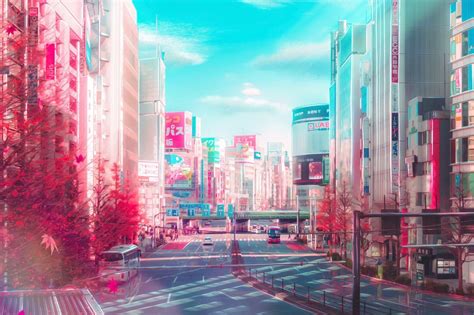 Anime City Aesthetic Wallpaper Desktop Anime Scenery - vrogue.co
