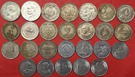 1 Rupee Commemorative Coins Complete Set - Indian Coins and Stamps