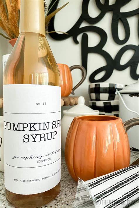 Pumpkin Spice Syrup Label – Free Printable - Mother Thyme