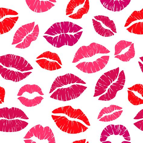 Women Red Lipstick Romantic Kiss Seamless Pattern Background, Romantic, Pattern, Makeup ...