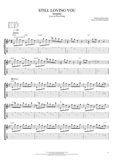 Still Loving You by Scorpions - Full Score Guitar Pro Tab | mySongBook.com