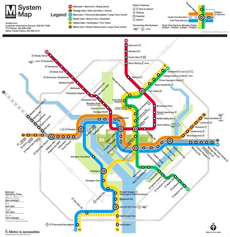 Printable Washington Dc Metro Map