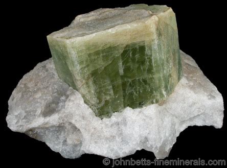 Large Green Beryl in Quartz - The Mineral and Gemstone Kingdom