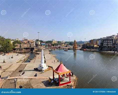 High-angle Shot of Nashik City with Panchavati Ghat Hindu Temple in India Stock Photo - Image of ...