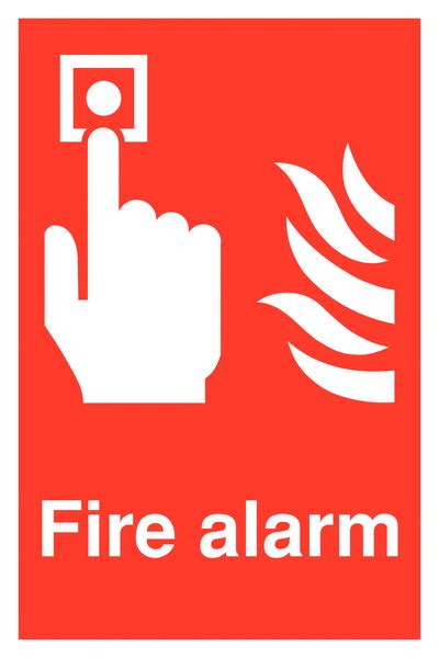 Fire Alarm Safety Sign - Portrait | Blitz Media