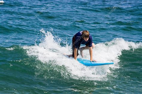 Teenage Boy Surfing — Stock Photo © stevebonk #2249156