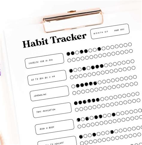 This Free Printable Habit Tracker will Help you Reach your Goals