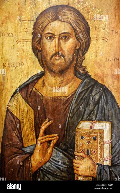 Christ pantocrator painting Stock Photo - Alamy