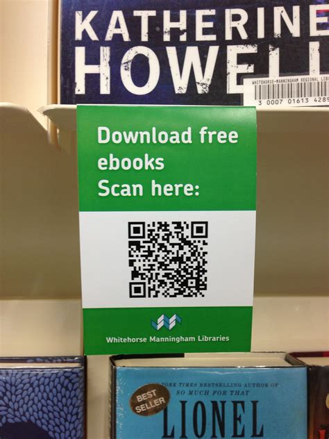 there are several books on the shelf with qr - code tags attached to them