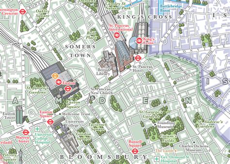 Illustrated map of central London :: Behance