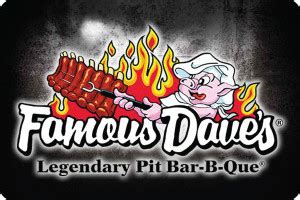 Buy Famous Dave's BBQ Gift Cards Online, Get Instant Cash Back