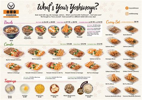 Yoshinoya Menu Prices Singapore Updated 2023