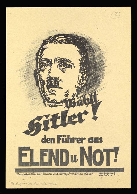 Poster from the 1932 election - The Wiener Holocaust Library