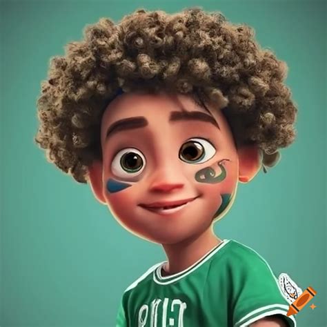 Disney pixar character wearing celtics jersey and diamond chain on Craiyon